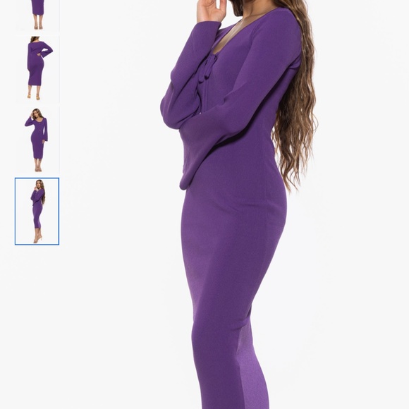 Alexia Admor Akari Tie Front Knit Midi Dress, size M - Picture 4 of 12